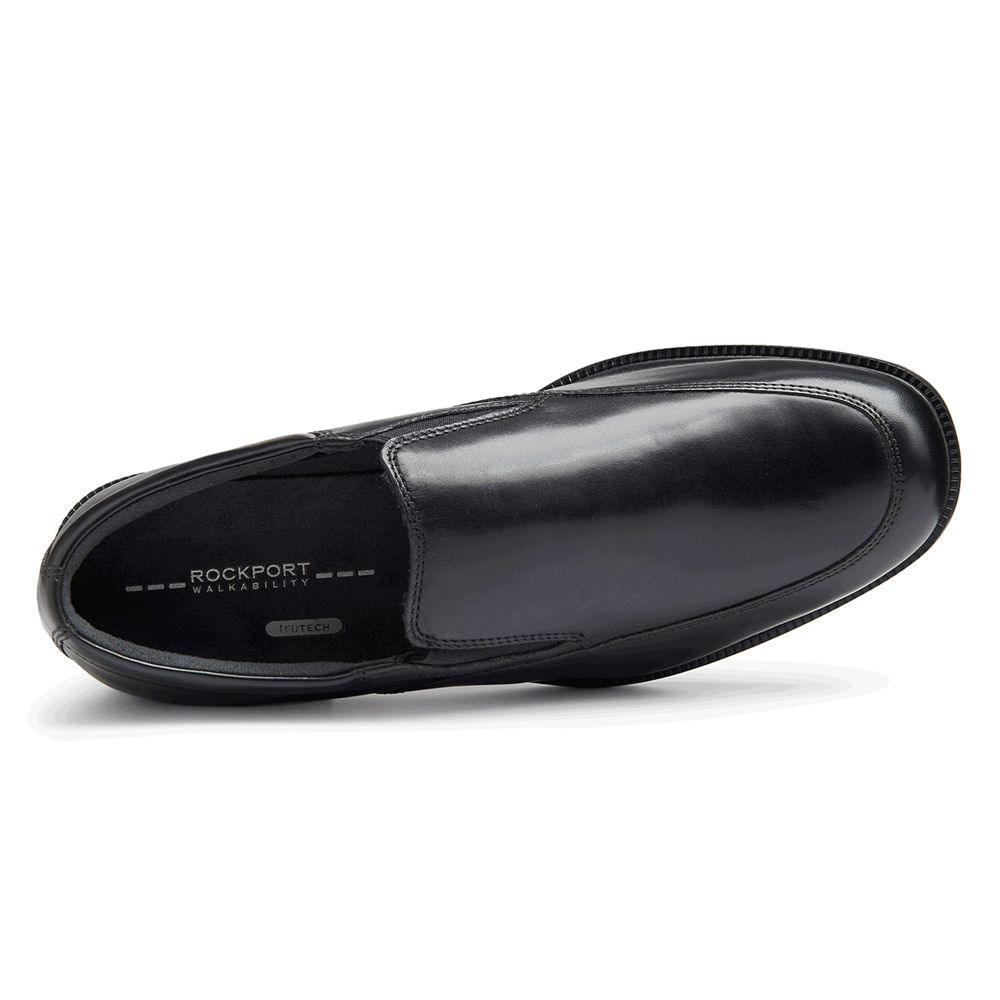 Rockport Singapore Mens Slip-On - Lead the Pack Waterproof Black - DH1785602